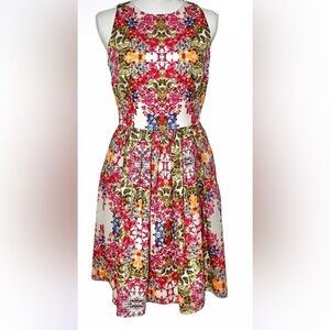 Maggy London Floral fit & Flare dress Sz 6